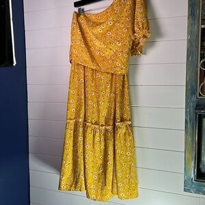 Pretty garden xxl 2 piece set crop top and skirt floral set   A67